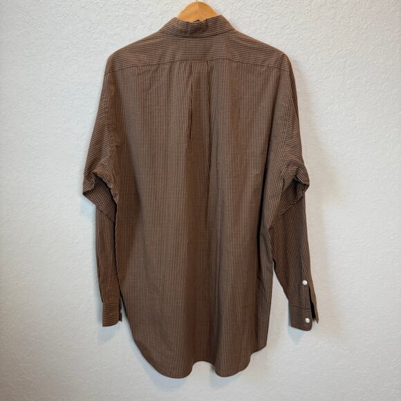 Men's Ralph Lauren Brown Check Long Sleeve Button Down Size L - Picture 6 of 6